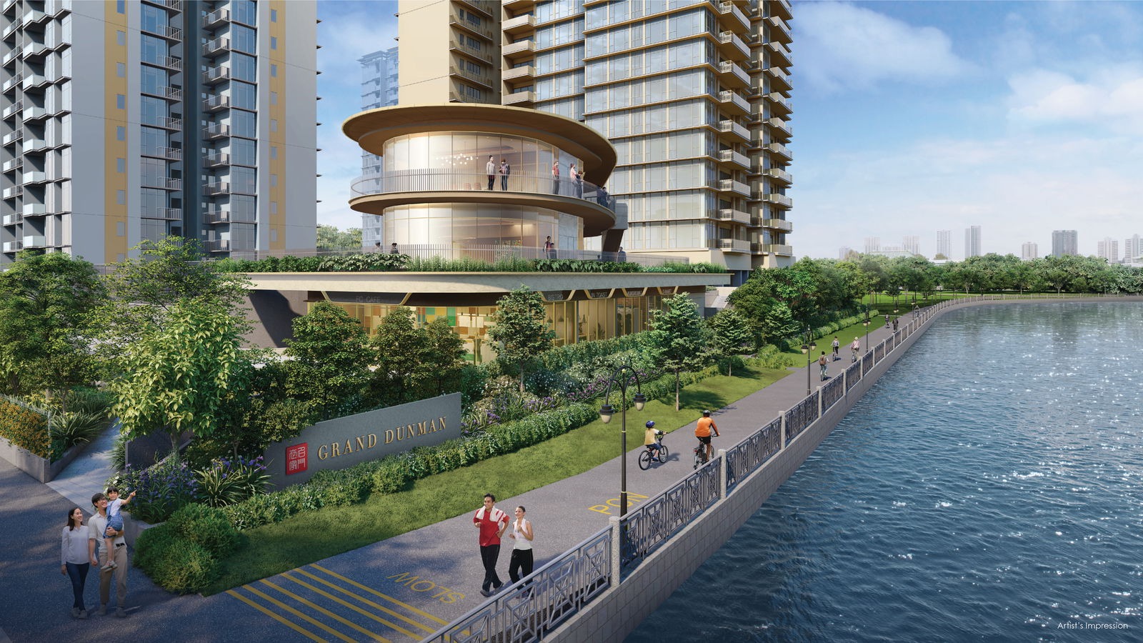 Grand Dunman condo aerial view near Dakota MRT